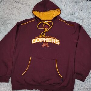 Minnesota Golden Gophers Sweatshirt Mens XL Maroon Hoodie University Hockey